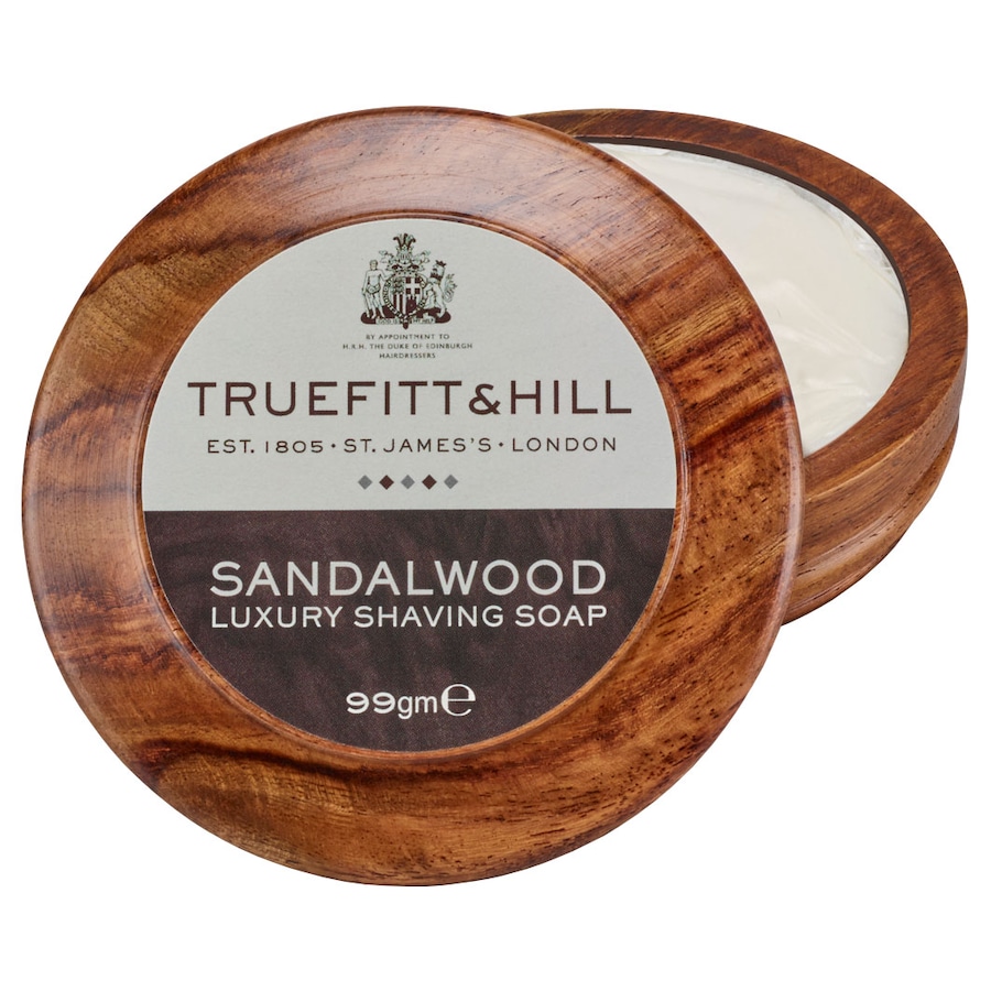 TRUEFITT & HILL Sandalwood Luxury Shaving Soap in Wooden Bowl 99 g Herren