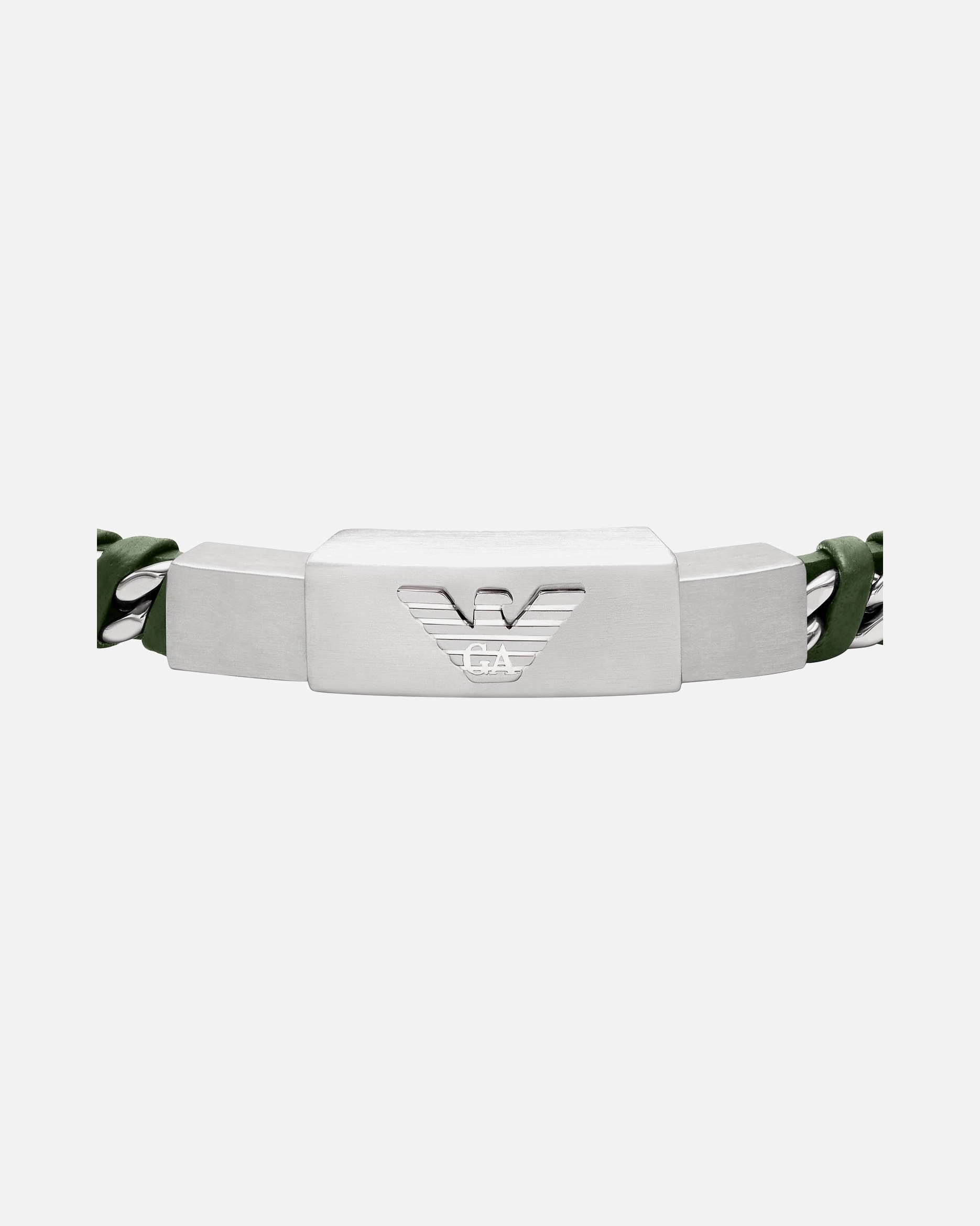 Armband für Männlich Emporio Armani Armband Leder, Edelstahl grün