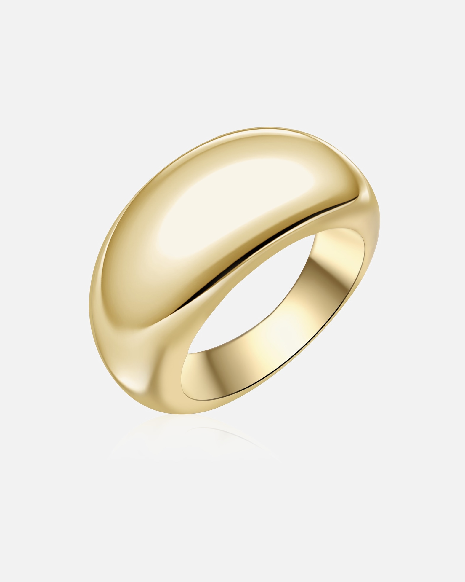 Ring für Weiblich Yokoamii Ring aus Messing in gelbgold 56