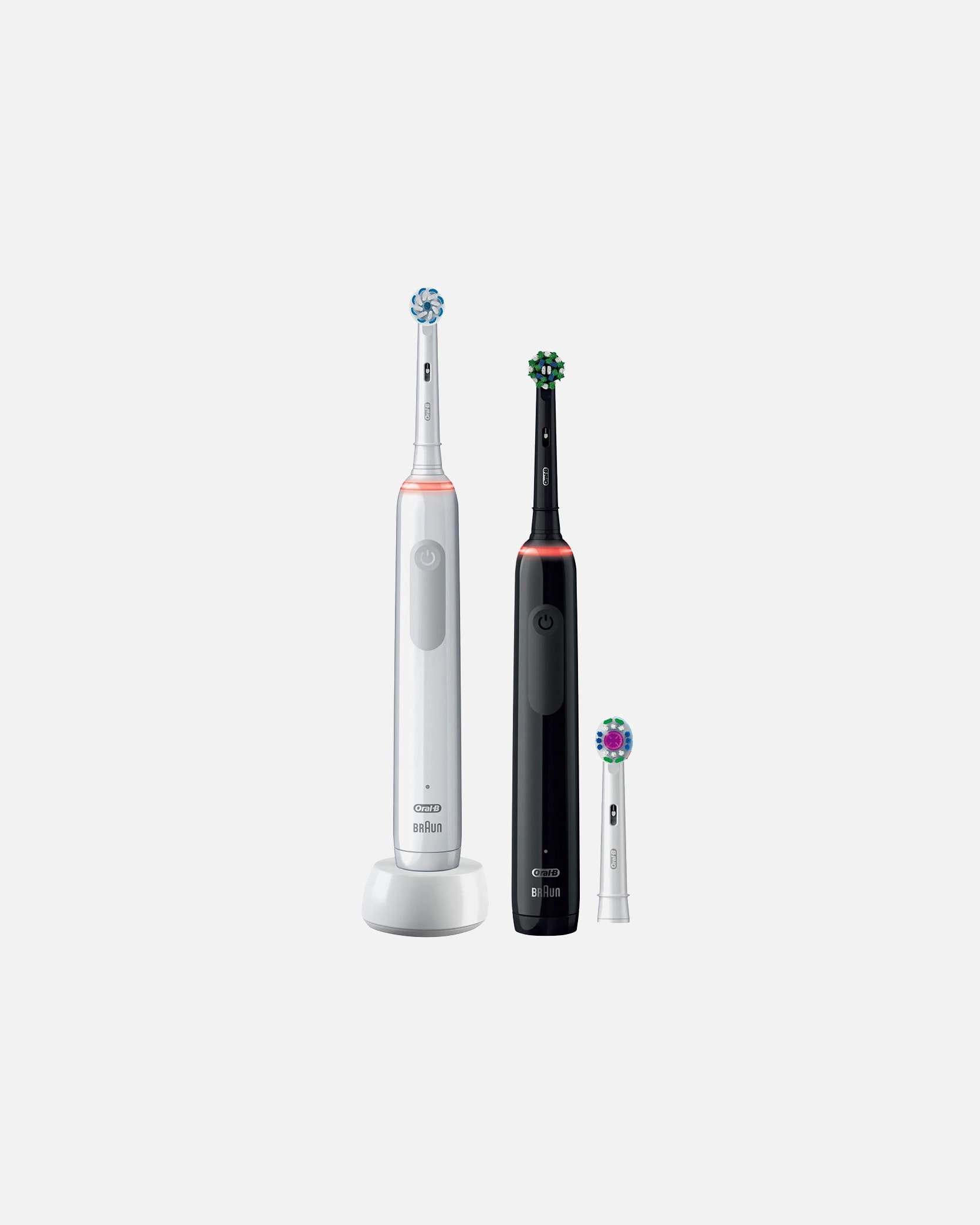 Elektrische Zahnbürste für Unisex Oral-B Pro 3 3900 + 2. Handstück Elektrische Zahnbürste Schwarz/Weiß