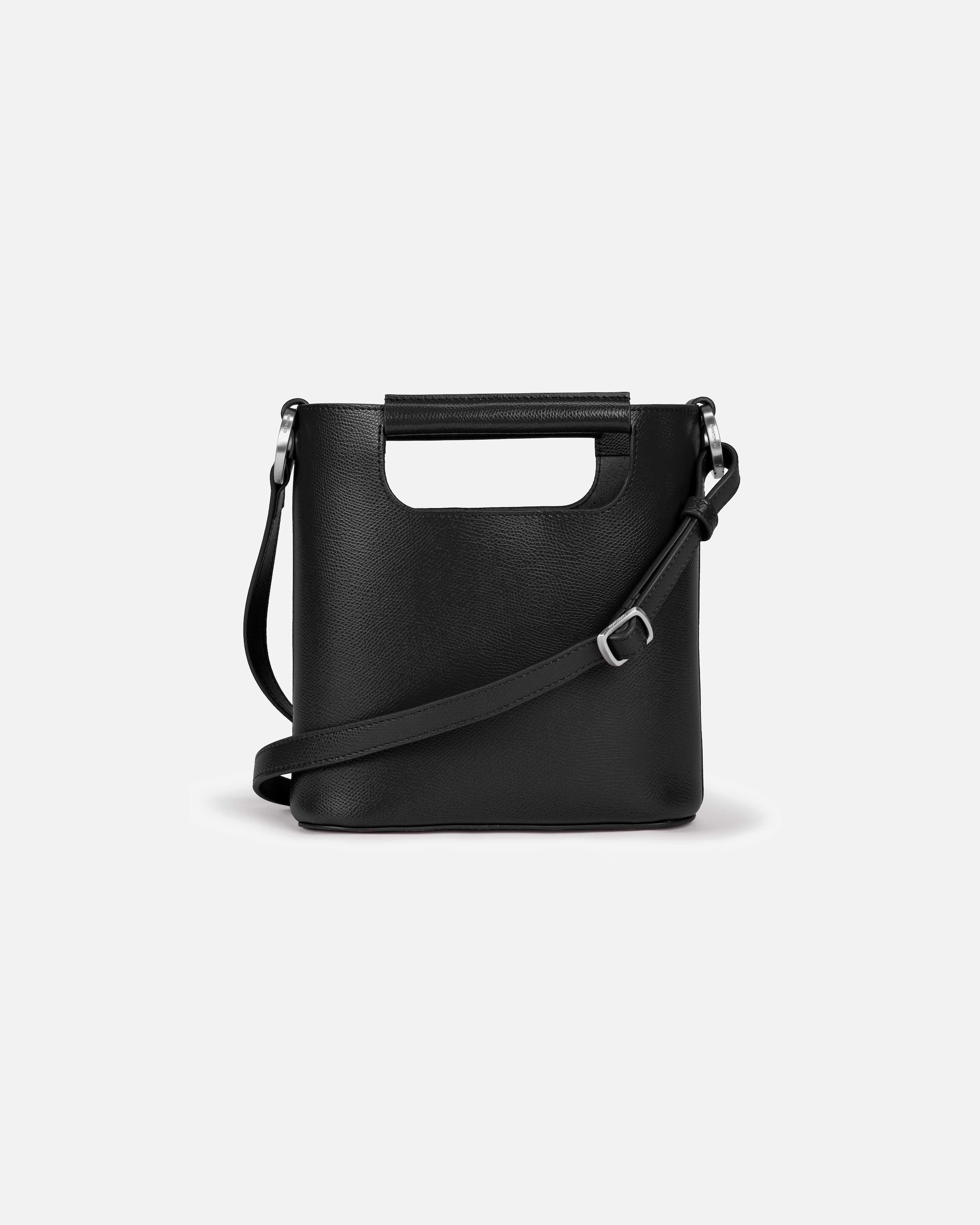 Tasche für Unisex Gretchen Schultertasche Crocus Small Shoulderbag aus italienischem Rindsleder schwarz