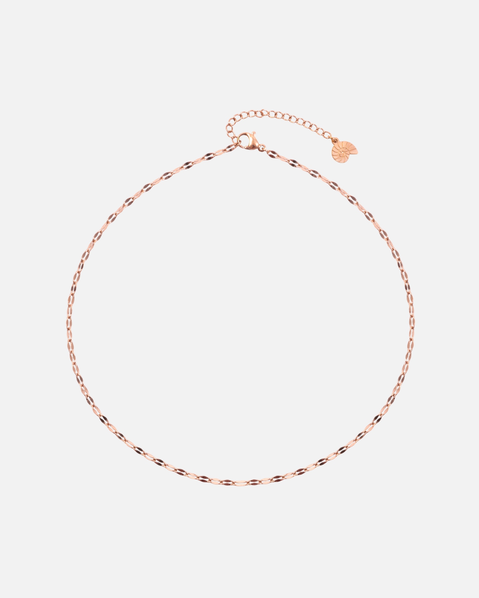 Halskette für Weiblich Hey Happiness Default Brand Line Choker Rolo Kette Edelstahl Rosegold
