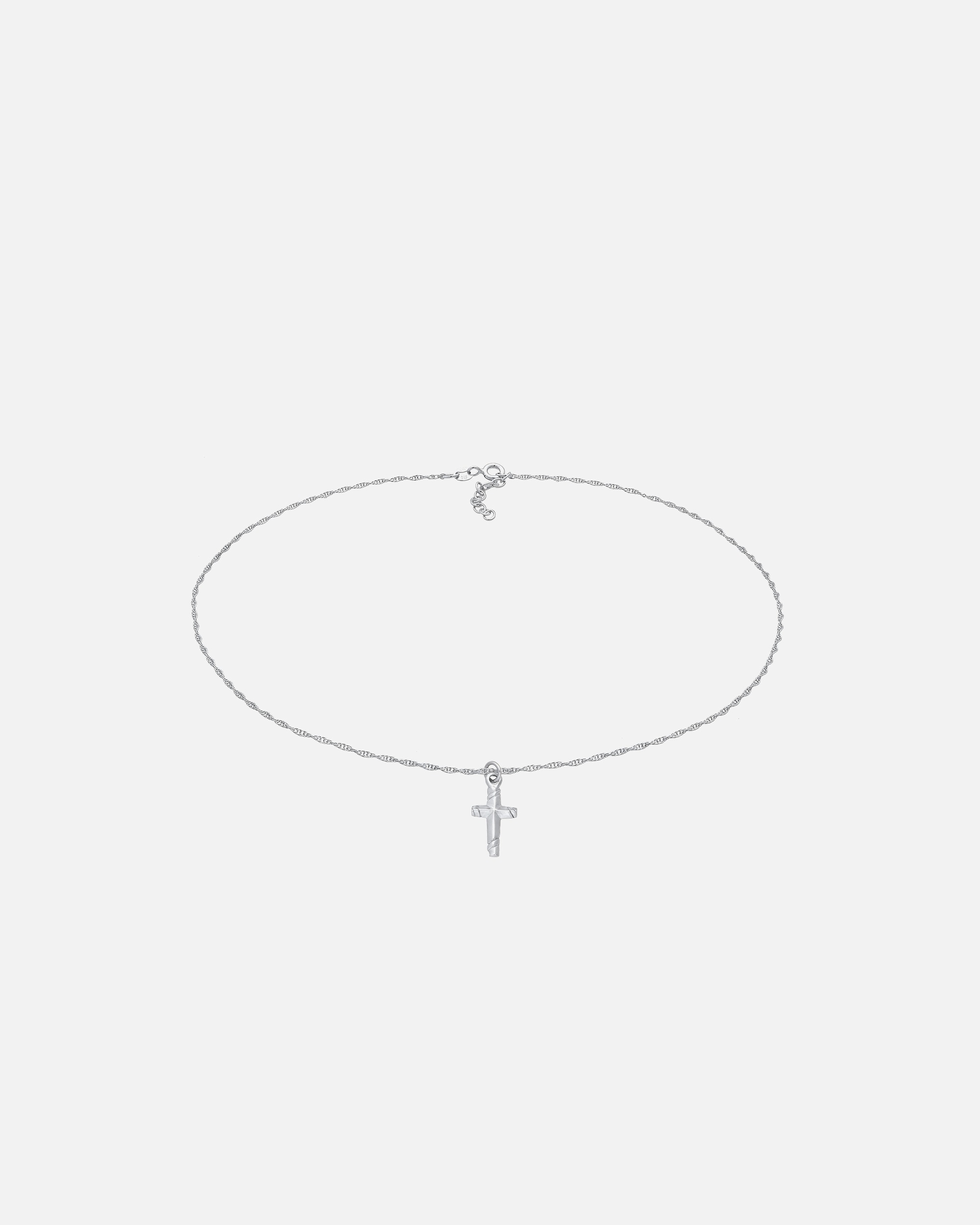 Halskette für Weiblich Elli Choker Kreuz Gedreht Modern 925 Silber silberfarben