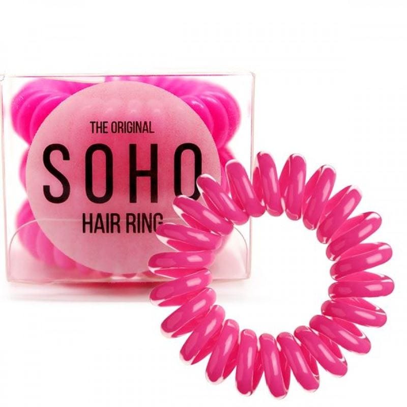 SOHO Spiral Haargummis Neon Pink