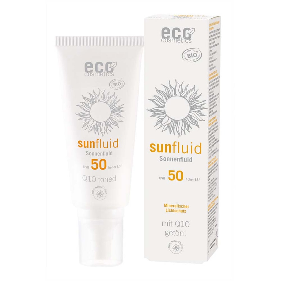 Eco Cosmetics Sonnenfluid - LSF50 Q10 getönt 100 ml