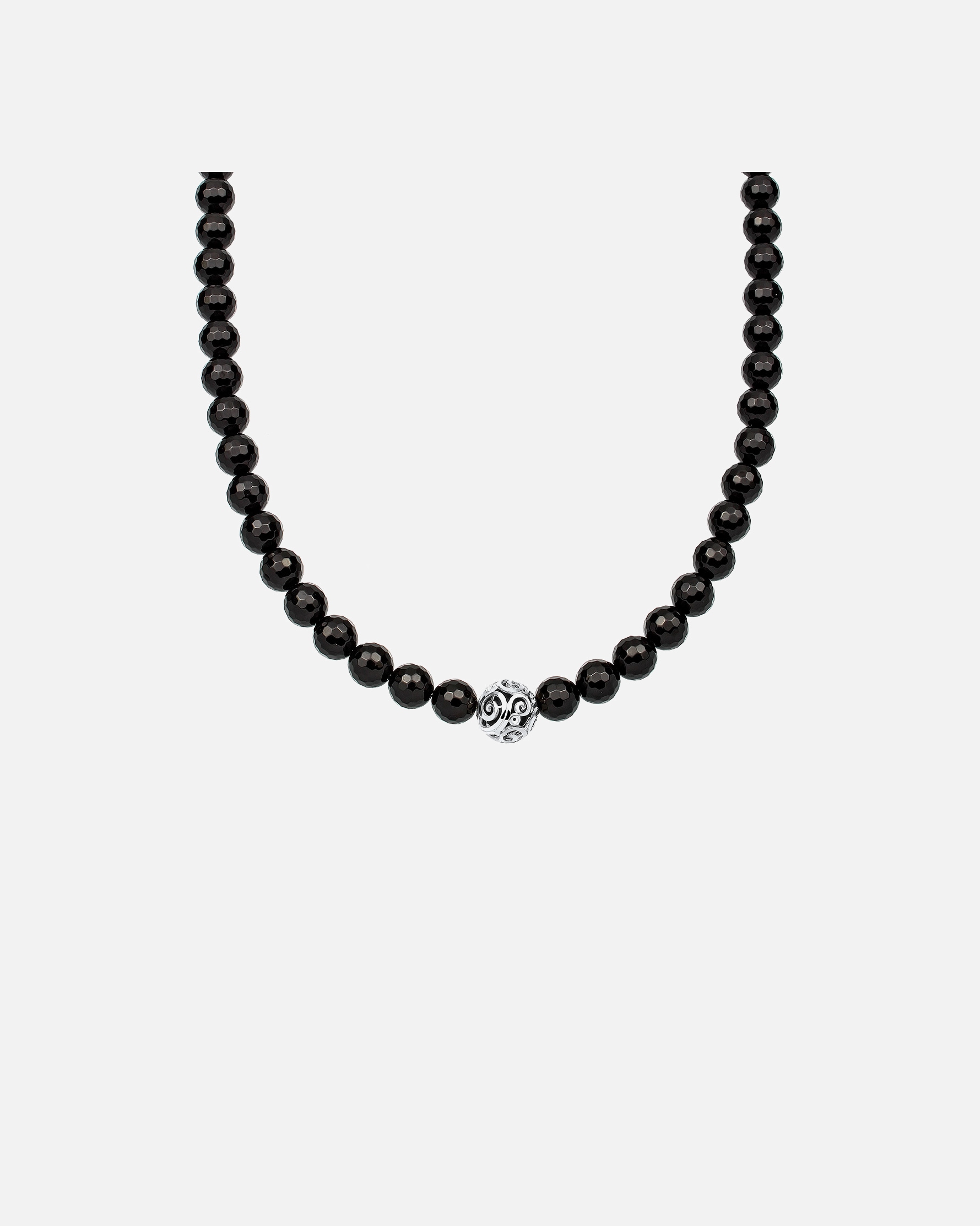 Halskette für Weiblich Elli Kugel Ornamente Onyx 925 Sterling Silber 45