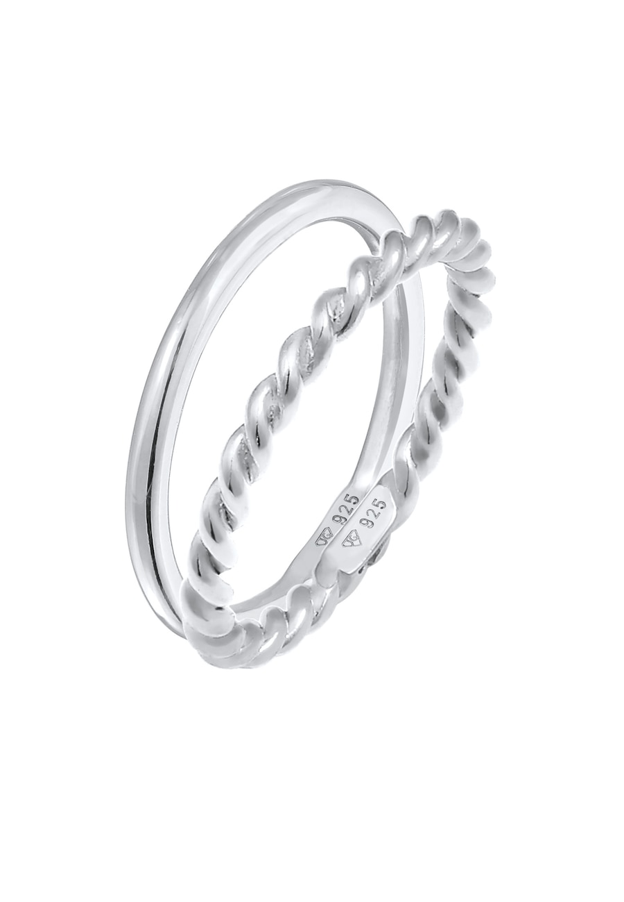 Elli Basic Twisted 2er Set 925 Silber 52 Damen