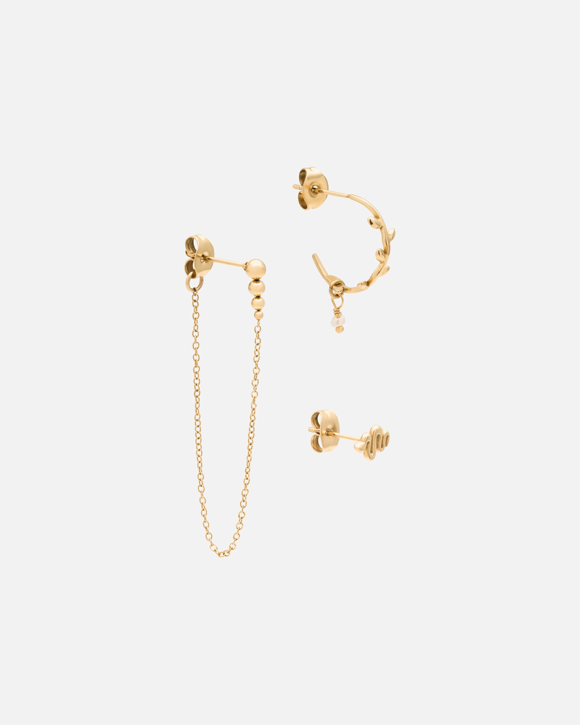 Ohrringe für Weiblich A&C Oslo – Nordic Design Jewellery Default Brand Line Ohrhänger 'Steel - Miniature' gold