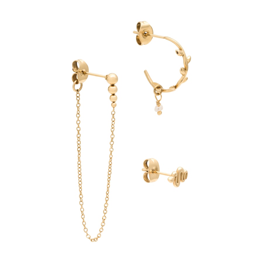 A&C Oslo – Nordic Design Jewellery Ohrhänger 'Steel - Miniature' gold Hellbraun Damen