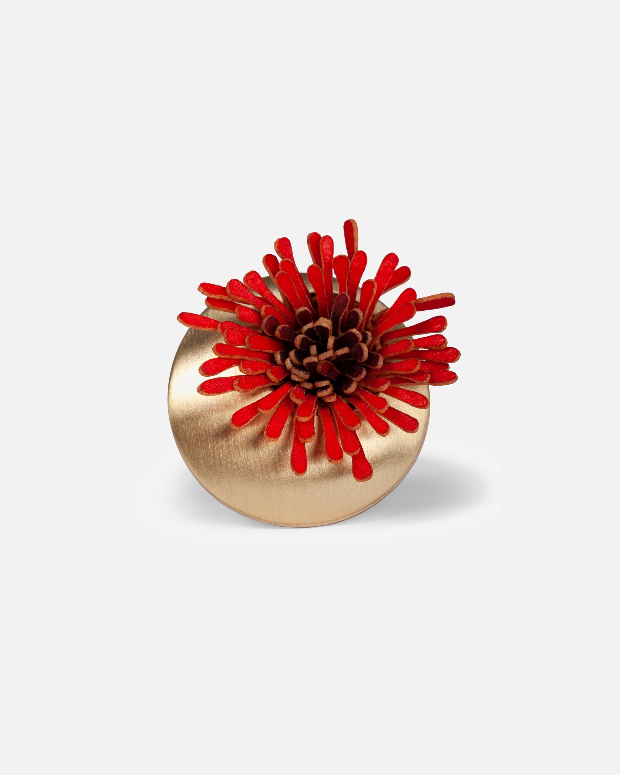 Ring für Unisex Gretchen Ring Pam Pem Ring Two mit buntem Pergament rot