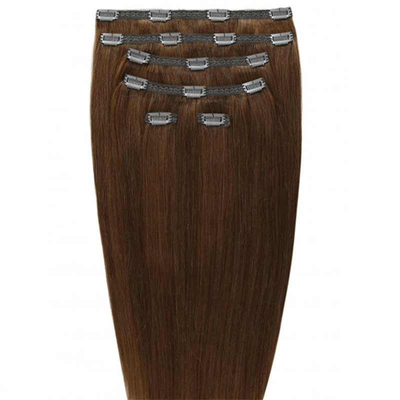 Gold24 Clip-in Extensions #4 Braun - 60 cm #6 Hellbraun