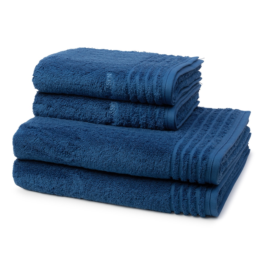 Vossen Vienna Supersoft 4-teilig Handtuch-Set Deep blue Schwarz