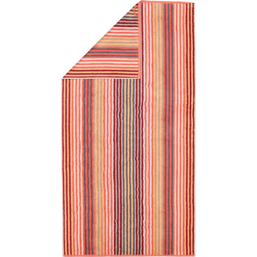 Cawö Handtücher Unique Streifen 944 koralle - 22 Duschtuch 70x140 cm Rosegold