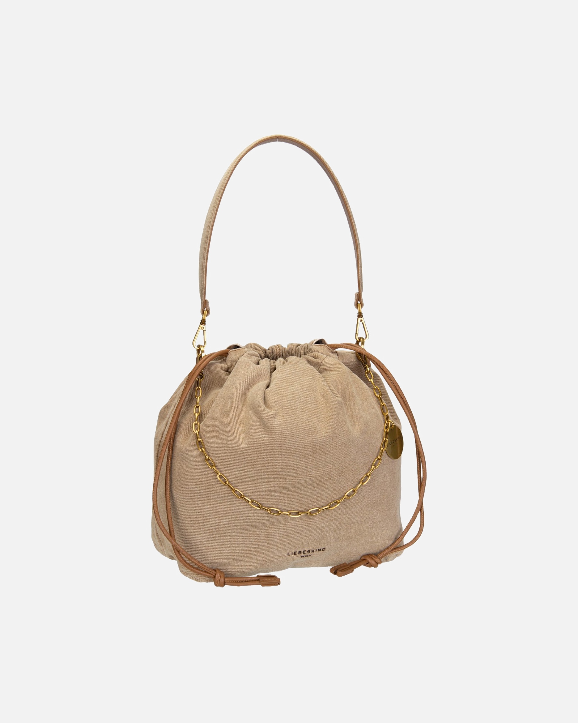Handtasche für Weiblich Liebeskind Handtasche Lya II Hobo M Denim Beige