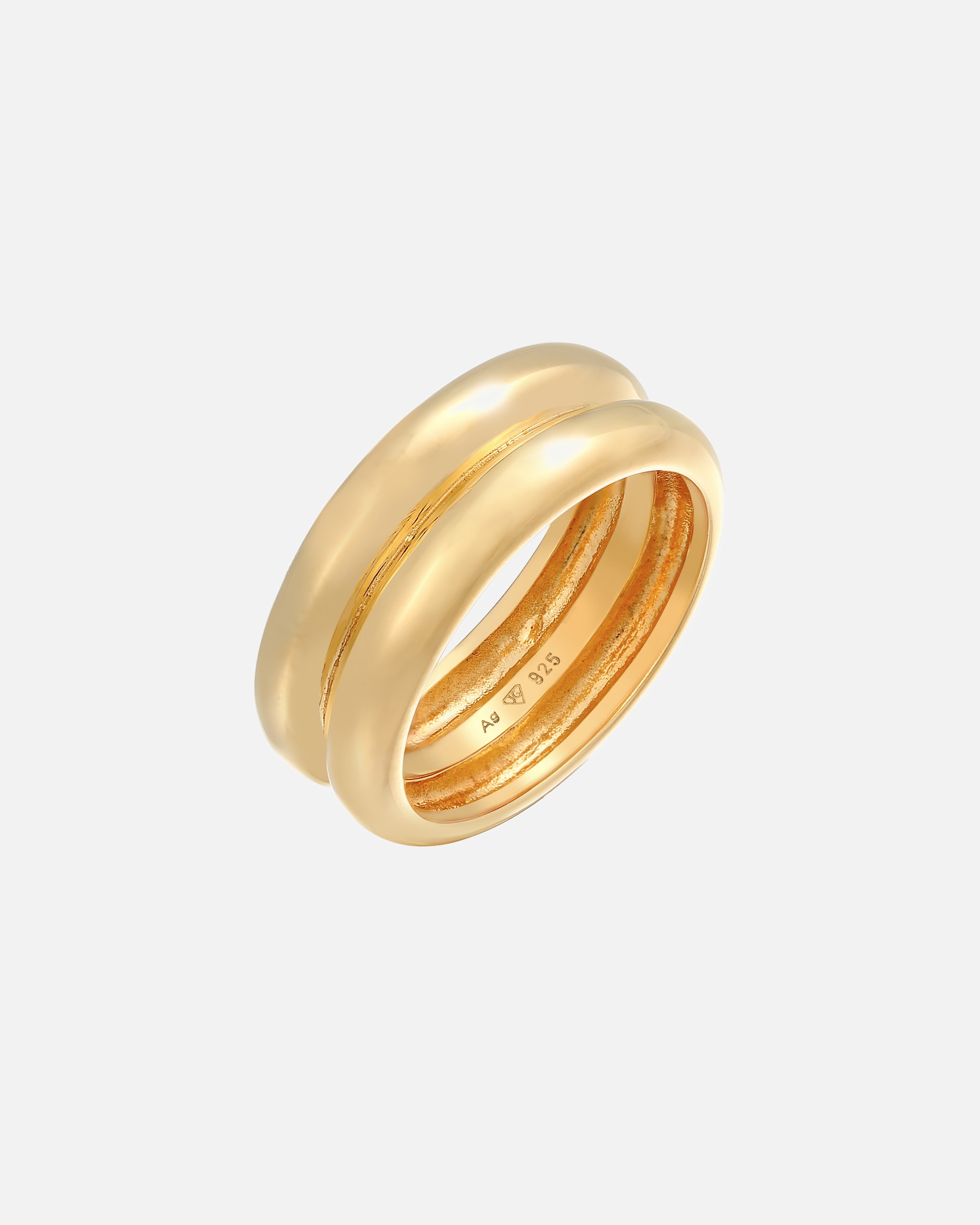 Ring für Weiblich Elli PREMIUM Bandring Double Unisex 925 Ring 60