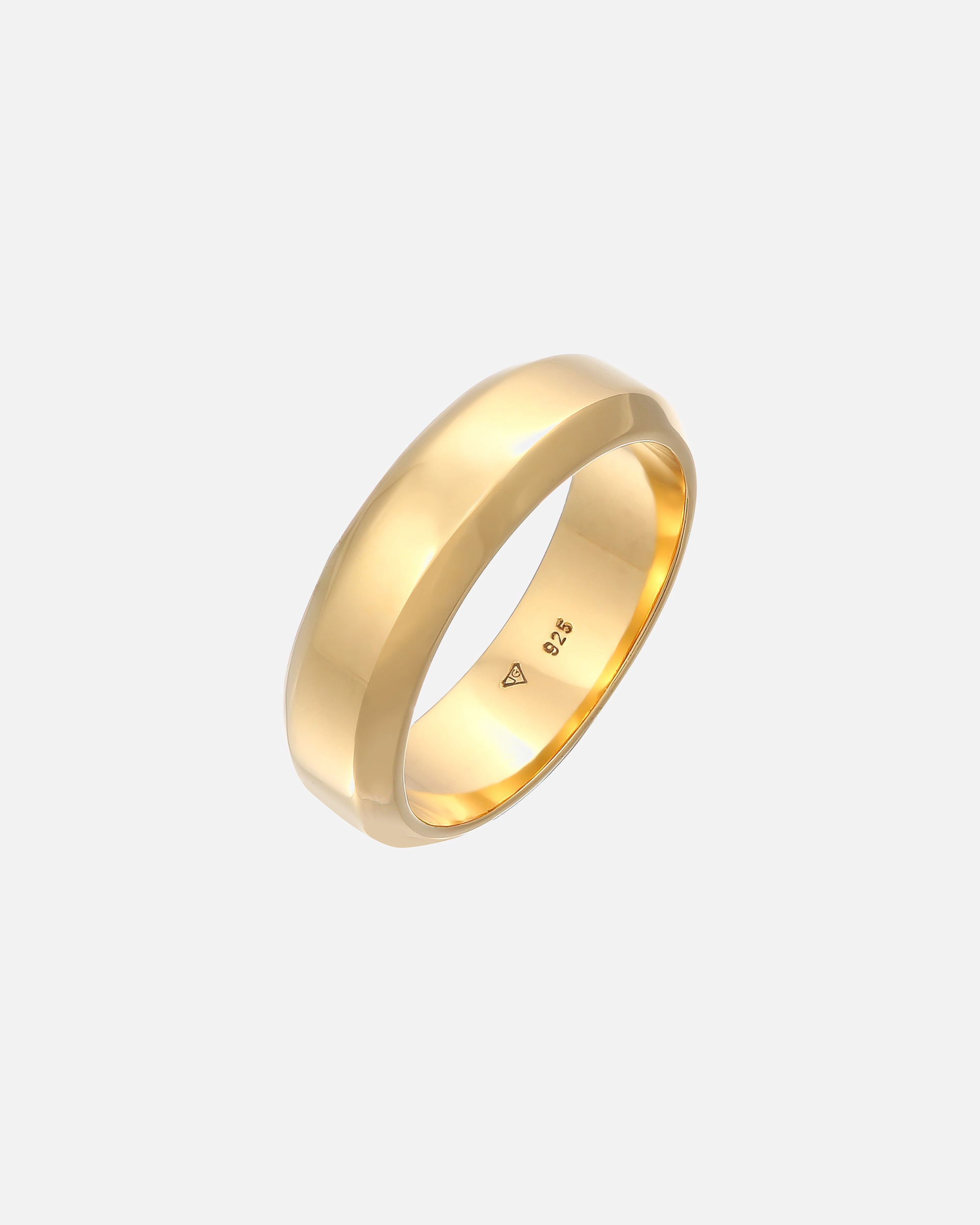 Ring für Männlich KUZZOI Herren Bandring Basic 925 Silber 54