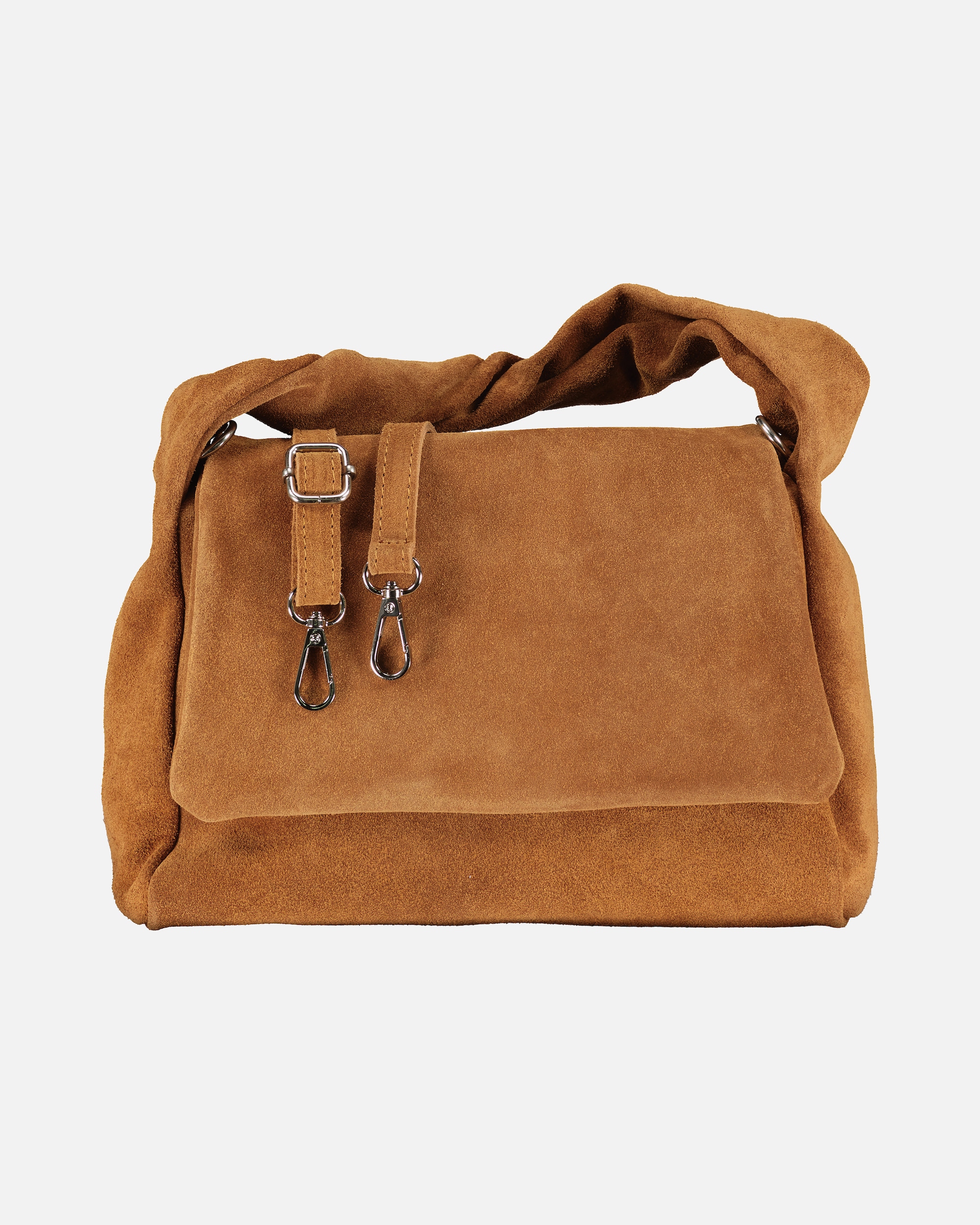 Umhängetasche für Weiblich Hausfelder Manufaktur Umhängetasche Velours Hellbraun