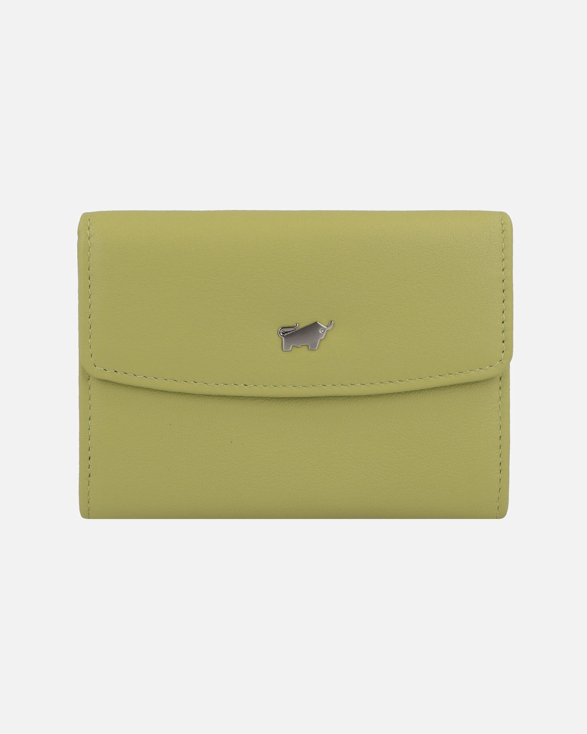 Portemonnaie für Weiblich Braun Büffel Joy Geldbörse RFID Schutz Leder 10.5 cm lemongrass