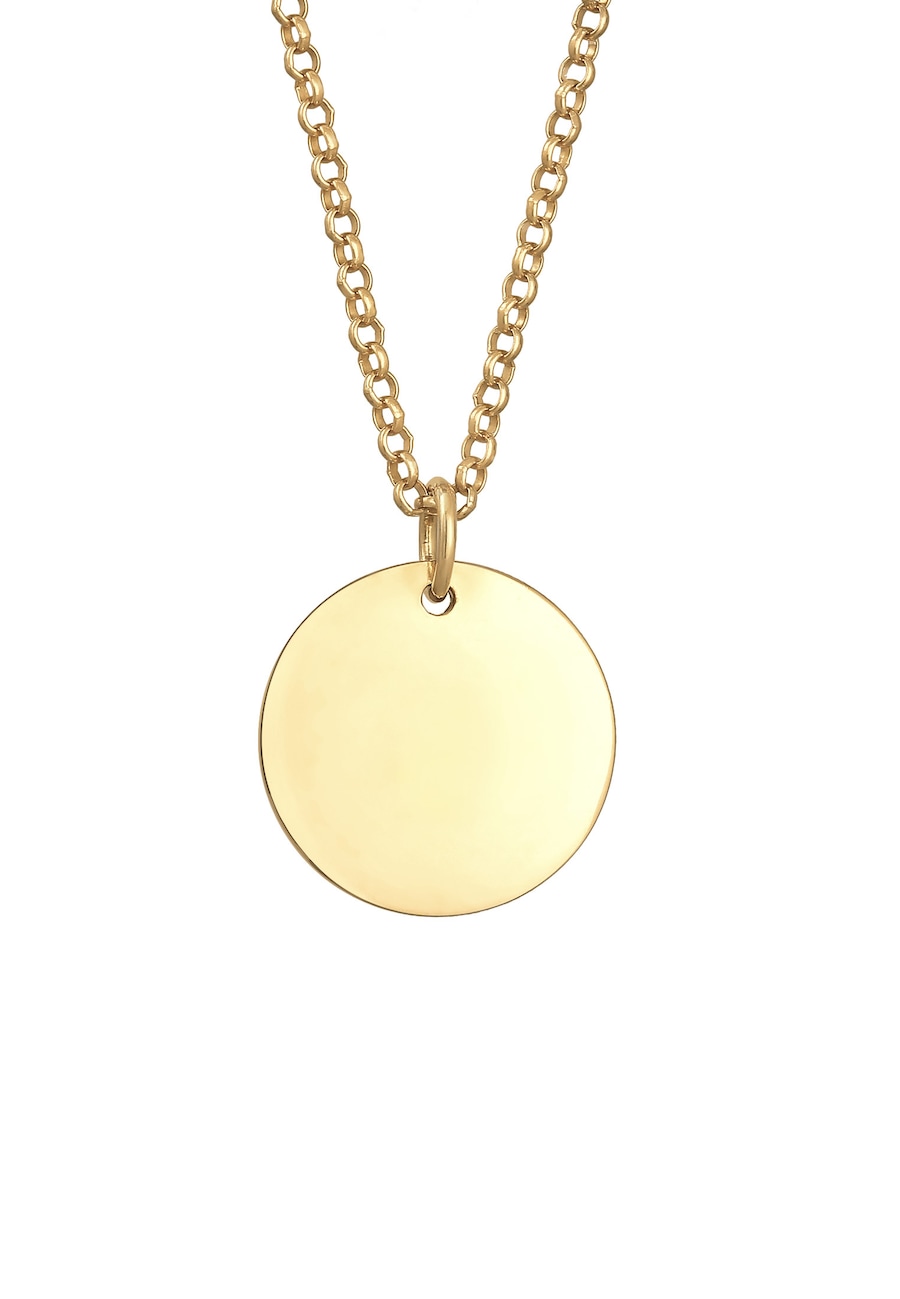 Elli Basic Plättchen Erbskette Boho 925 Silber 50 Damen