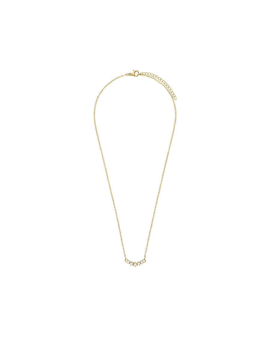 Lucardi Halskette Stahl 47 cm - Gelbgold legiert Damen