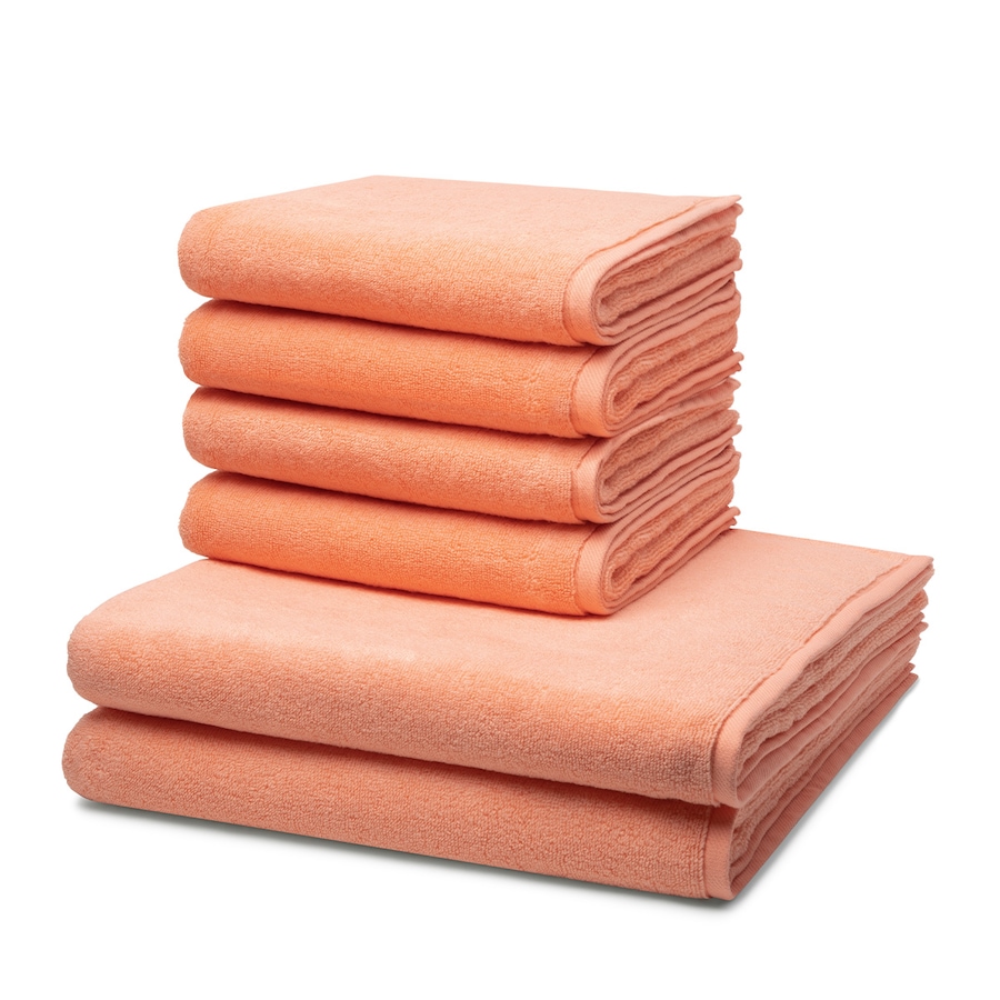 ROSS Sensual Skin 6-teilig Handtuch-Set Peach Pink Hellbraun
