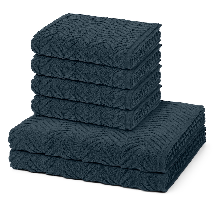 ROSS Sensual Skin 6-teilig Handtuch-Set Nachtblau Schwarz