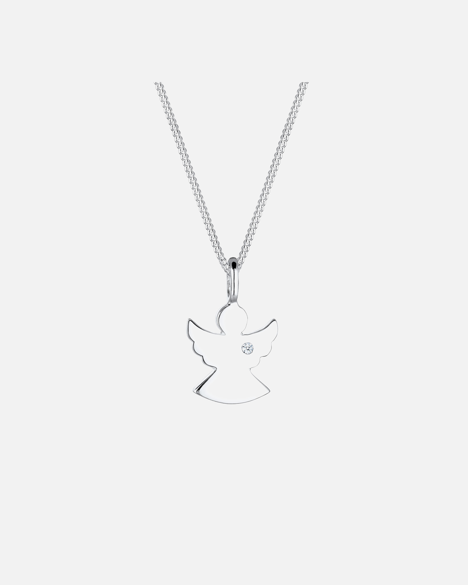 Halskette für Weiblich Elli DIAMONDS Engel Talisman Diamant (0.015 ct.) 925 Silber 45