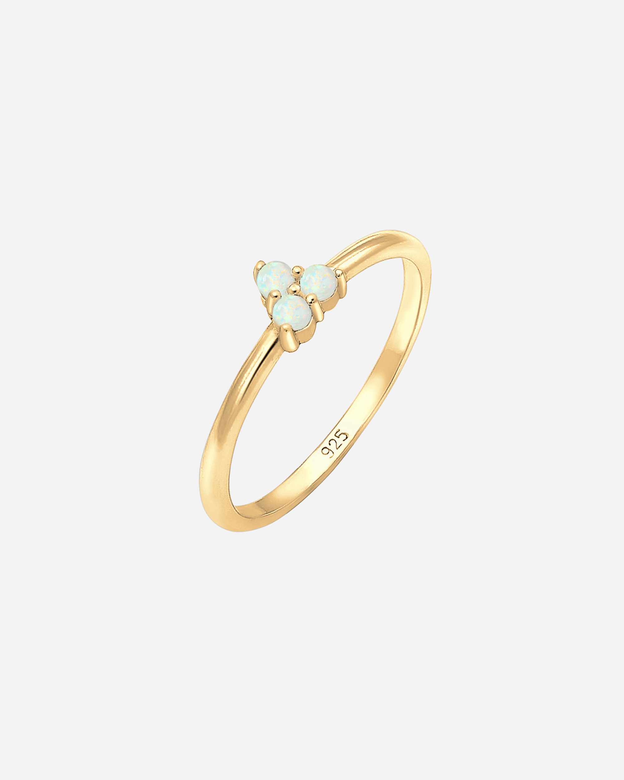 Ring für Weiblich Elli Bandring Opal Kreis Geo Trio Trend 925er Silber 52