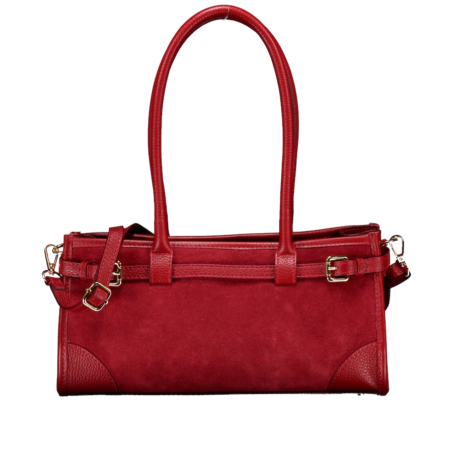 Hausfelder Manufaktur Shopper Velours Weinrot Damen