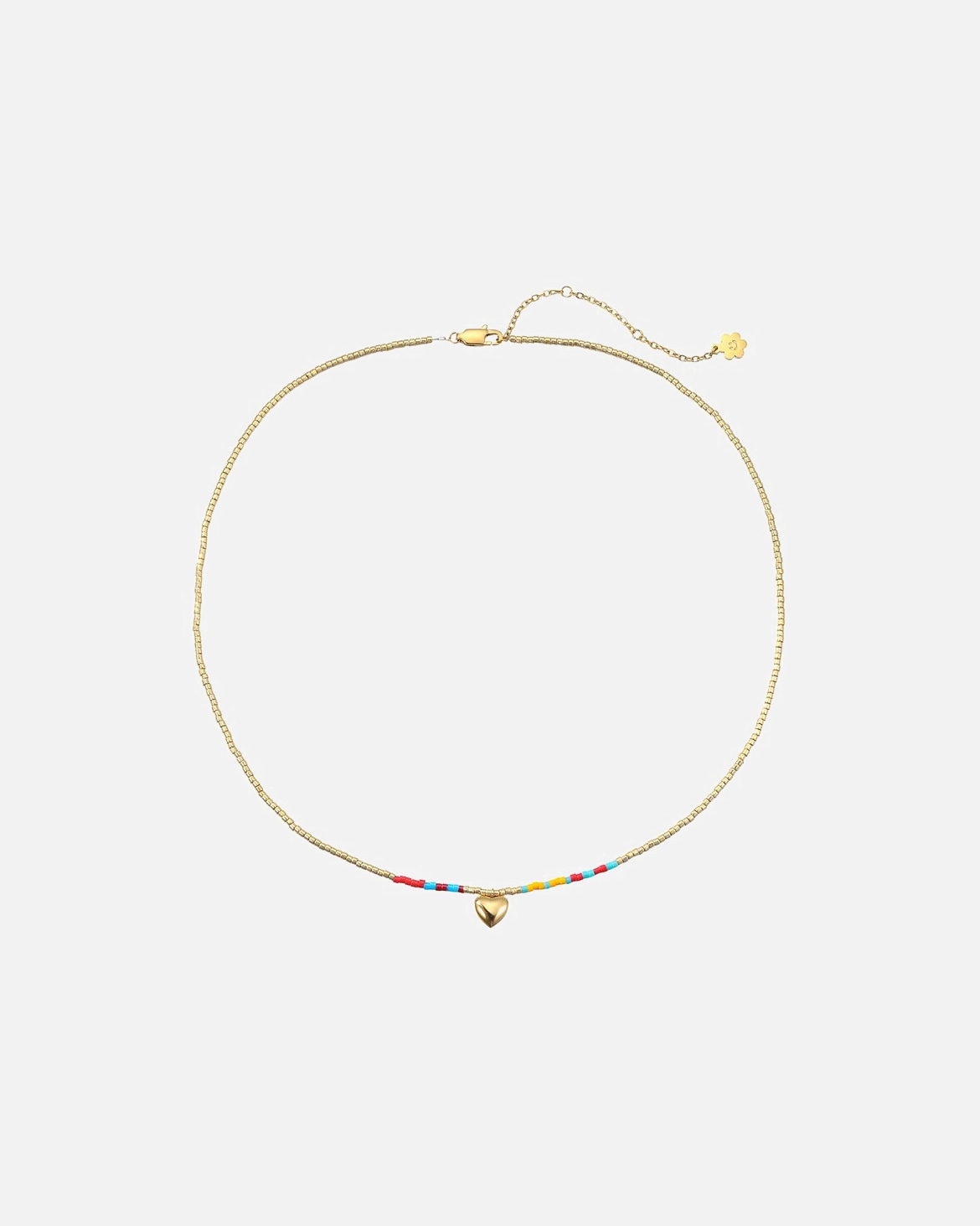 Armband für Weiblich Hey Happiness Default Brand Line Herz Perlen Armband Sommer – Edelstahl Armband – wasserfest Gold