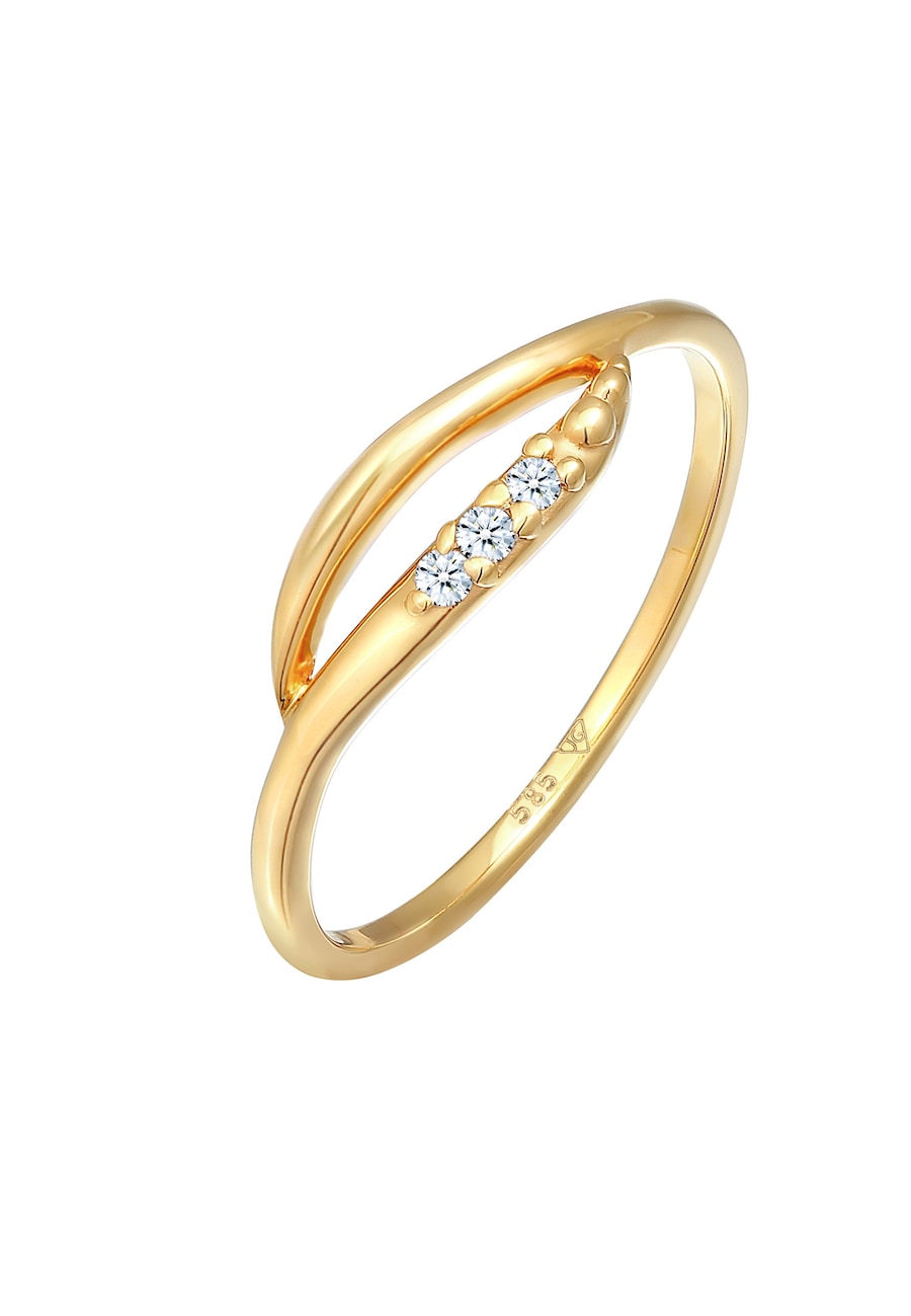 Elli DIAMONDS Diamant Elegant Stylish 0.045 ct. 585 Gelbgold 52 Damen