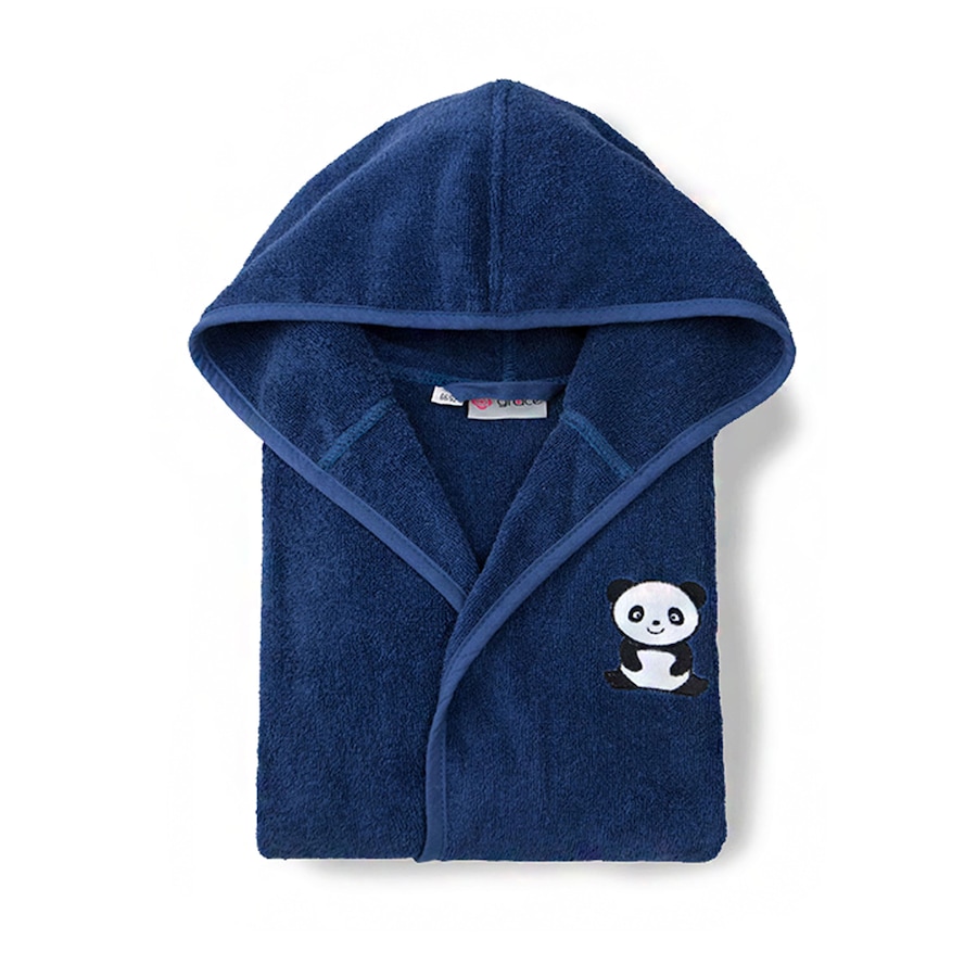 grace grand spa Bademantel mit niedlicher Motiv-Stickerei blau