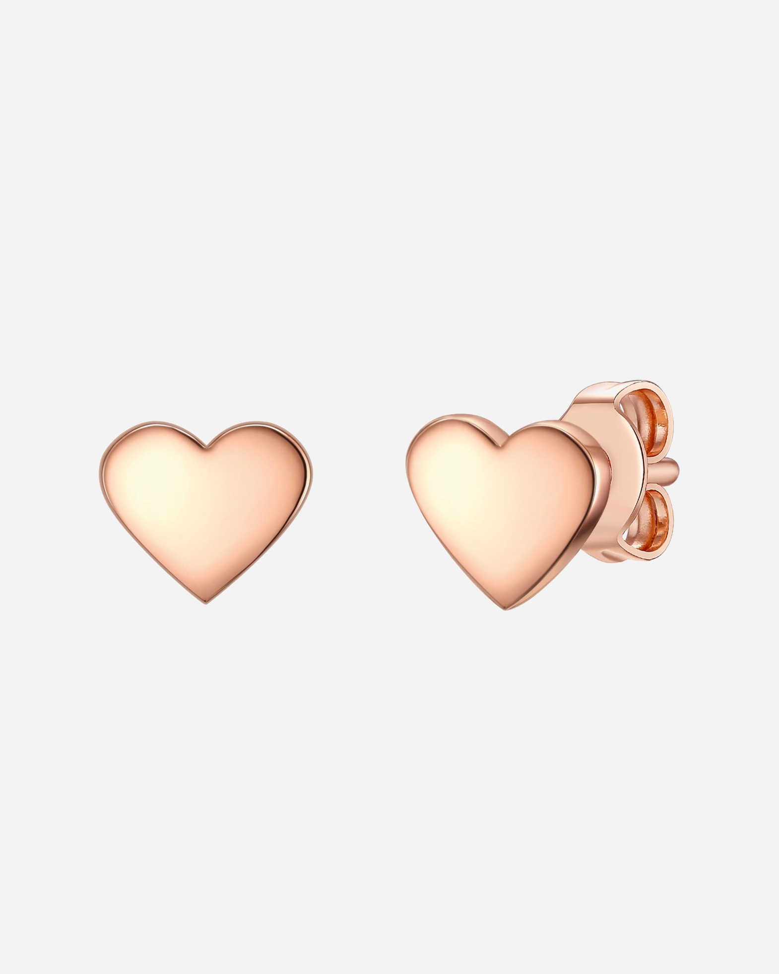 Ohrringe für Weiblich Eastside Ohrstecker Herz Edelstahl in Roségold 7,1 mm