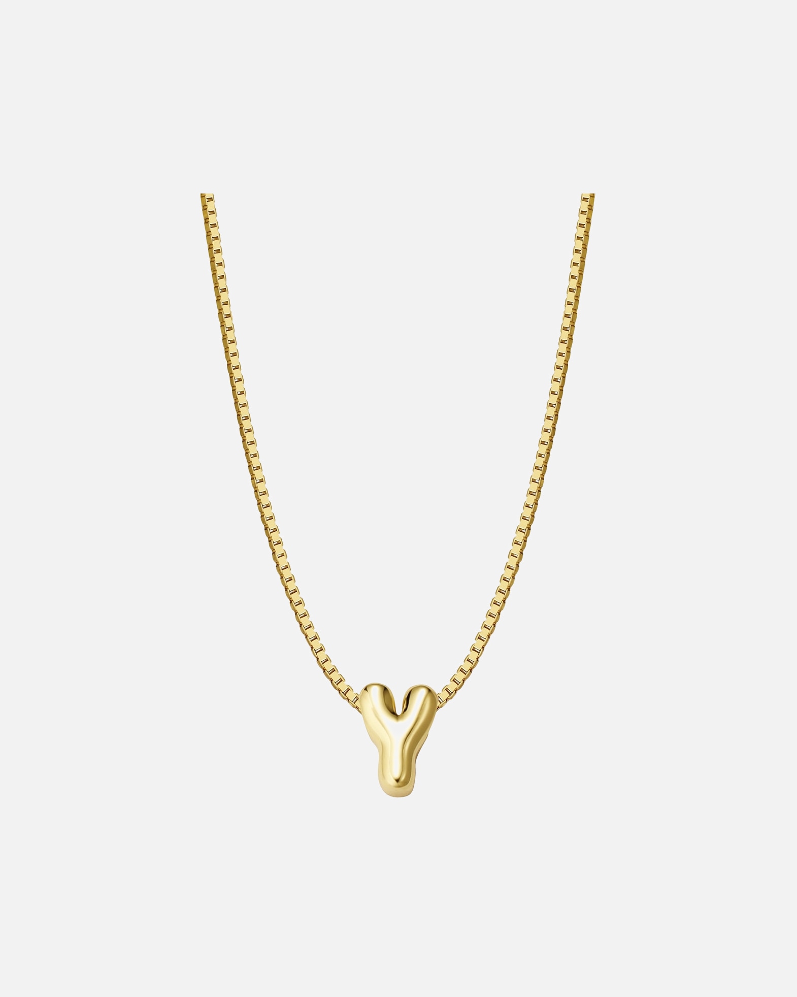Halskette für Weiblich Glanzstücke München Halskette Buchstabe Y aus Sterling Silber in gelbgold 40,0 cm Basiskette + 5,0 cm Verlängerung