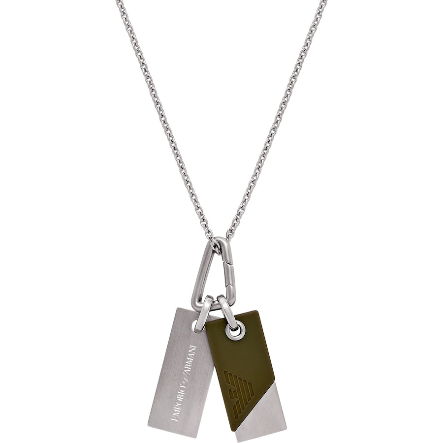 Emporio Armani Kette Edelstahl, Silikon One Size Herren