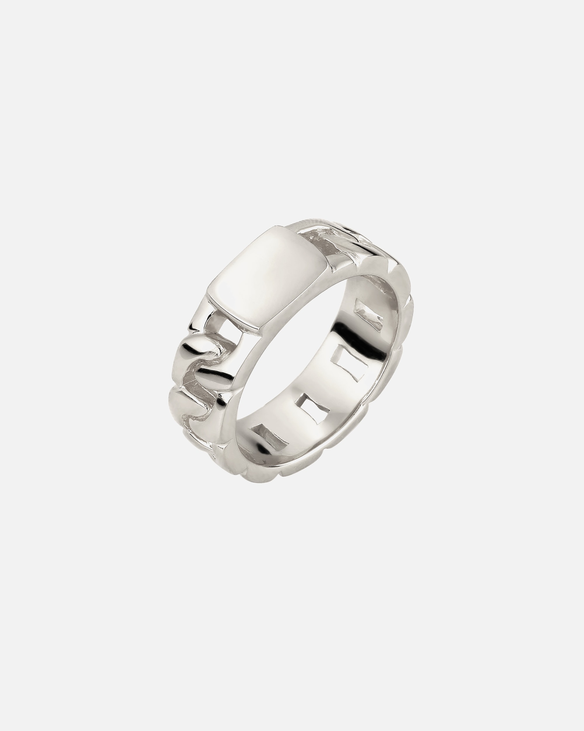 Ring für Männlich KUZZOI Bandring Chunky Chain Look 925 Sterling Silber 62