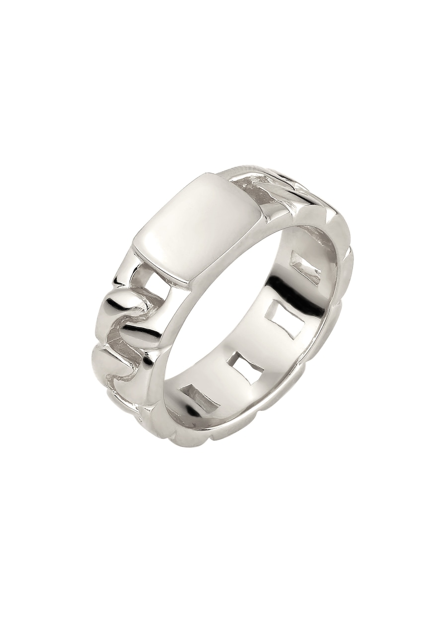 KUZZOI Bandring Chunky Chain Look 925 Sterling Silber 66 Herren