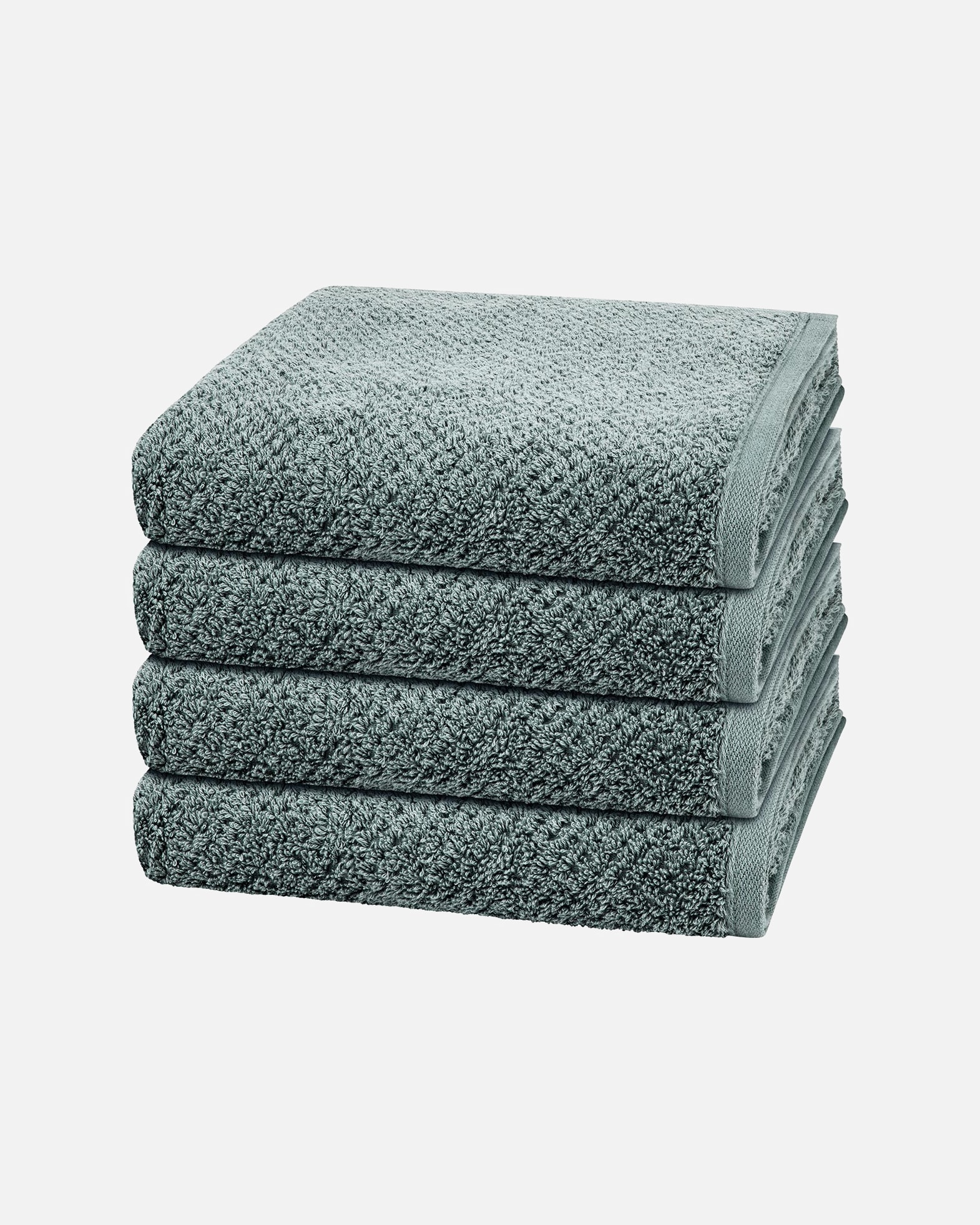 Handtuch für Unisex Cawö Handtuch-Set Pure (4er Set) Mystic green