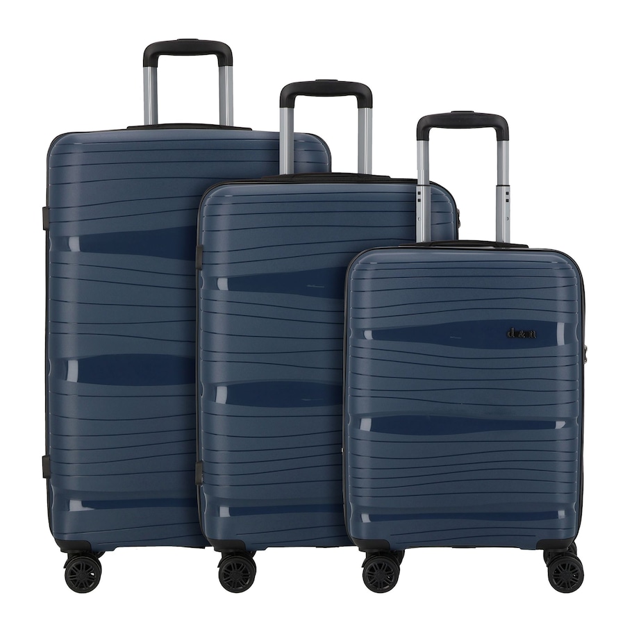 d & n Travel Line 4300 4 Rollen Kofferset 3-teilig dunkelblau Grün Herren