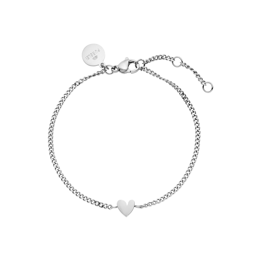 Purelei Tiny Heart Armband 100% Edelstahl Silber Grau Damen