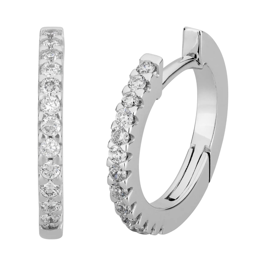 Lyomi Klappcreolen 585/- Gold Diamant Lab Grown weiß 0,24ct. Damen