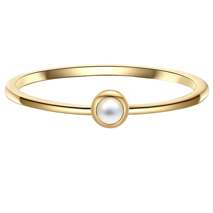 Glanzstücke München Ring aus Sterling Silber in gelbgold mit Perlmutt 56 Damen