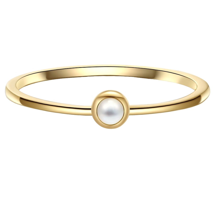 Glanzstücke München Ring aus Sterling Silber in gelbgold mit Perlmutt 48 Damen