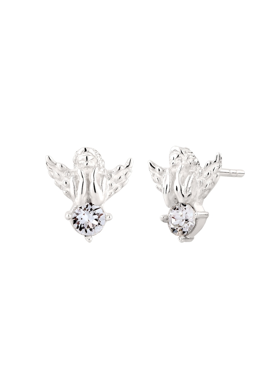 Elli Ohrstecker Engel 925 Sterling Silber, mit Kristallen von Swarovski OneSize Damen