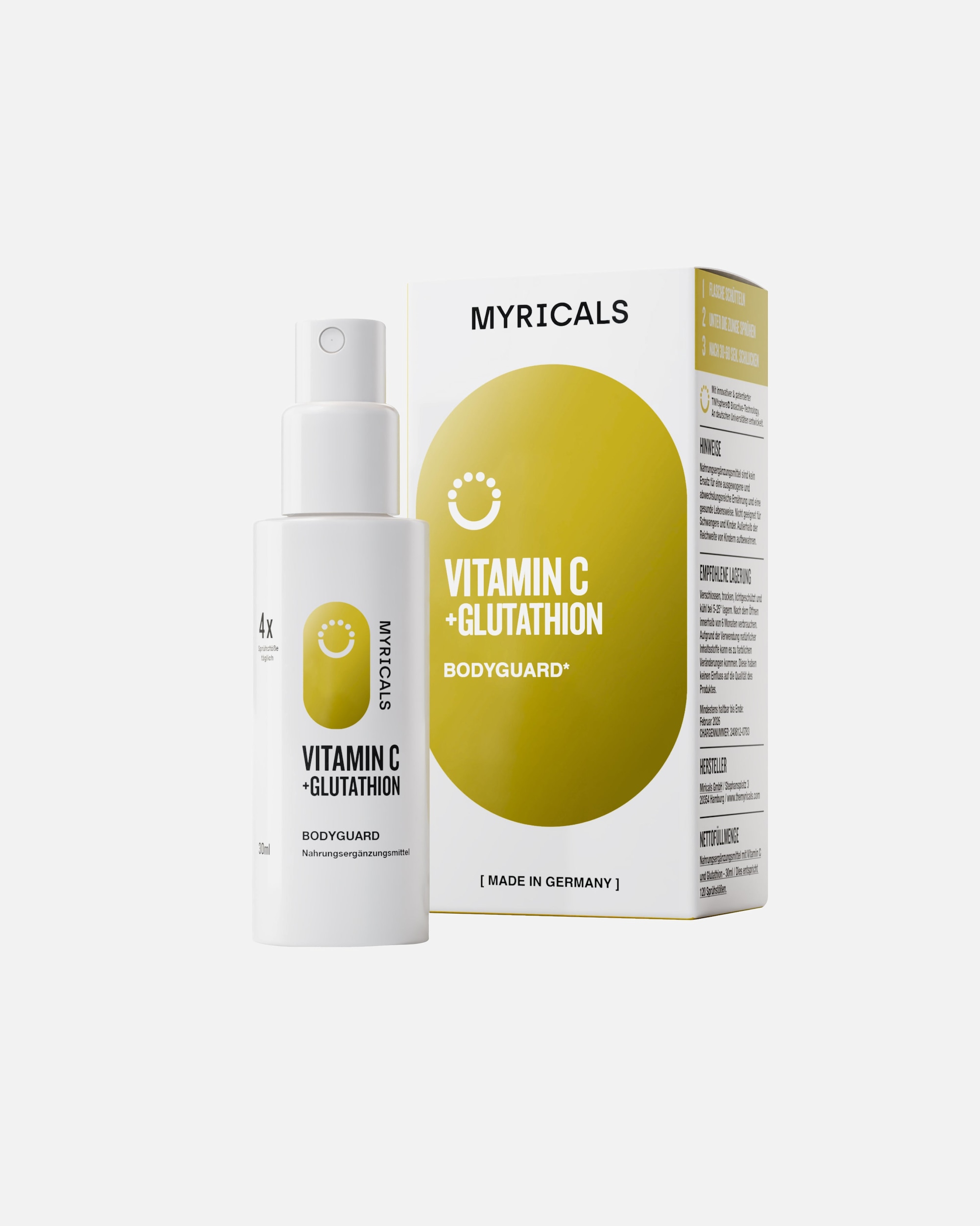 Nahrungsergänzungsmittel für Unisex MYRICALS Default Brand Line Vitamin C + Glutathion – Bodyguard 30 ml