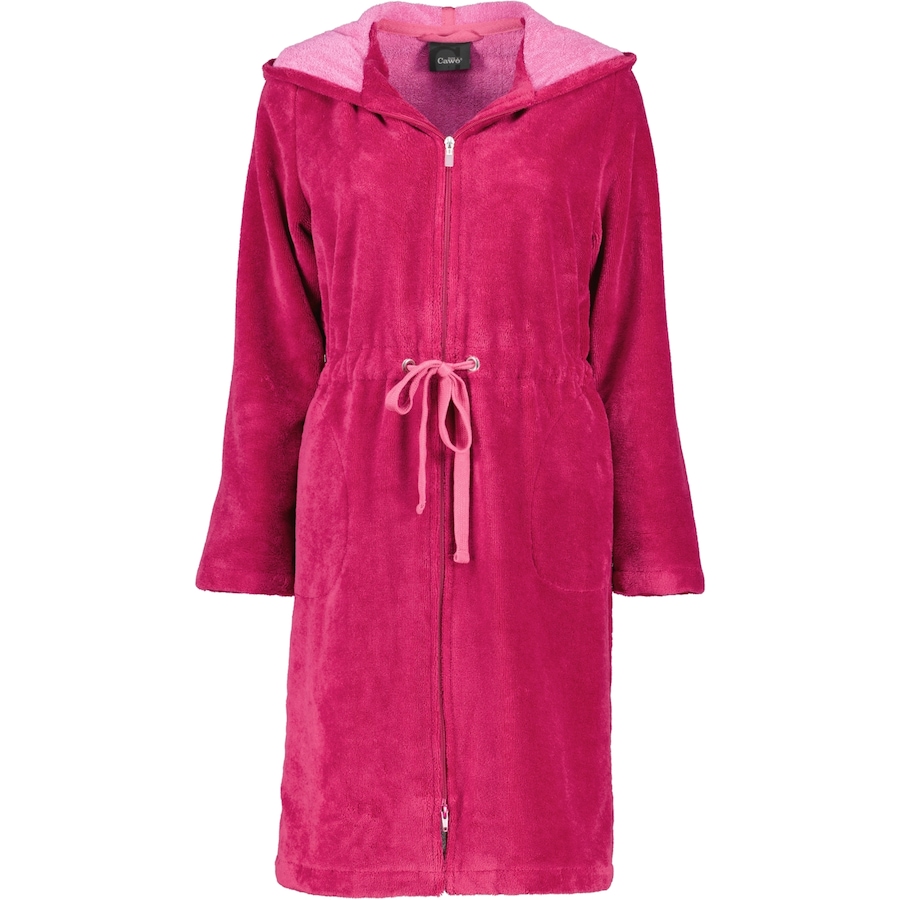 Cawö Bademäntel Damen Kurzmantel mit Kapuze Home 822 beere - 22 L Weiss