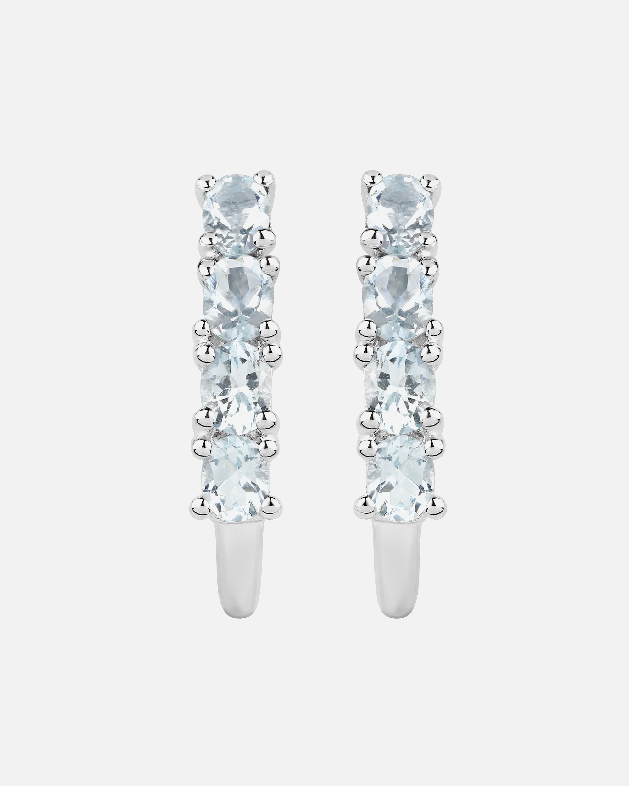 Ohrringe für Weiblich Vira Jewels Ohrhänger 925/- Sterling Silber Aquamarine blau 1,14ct. weiß