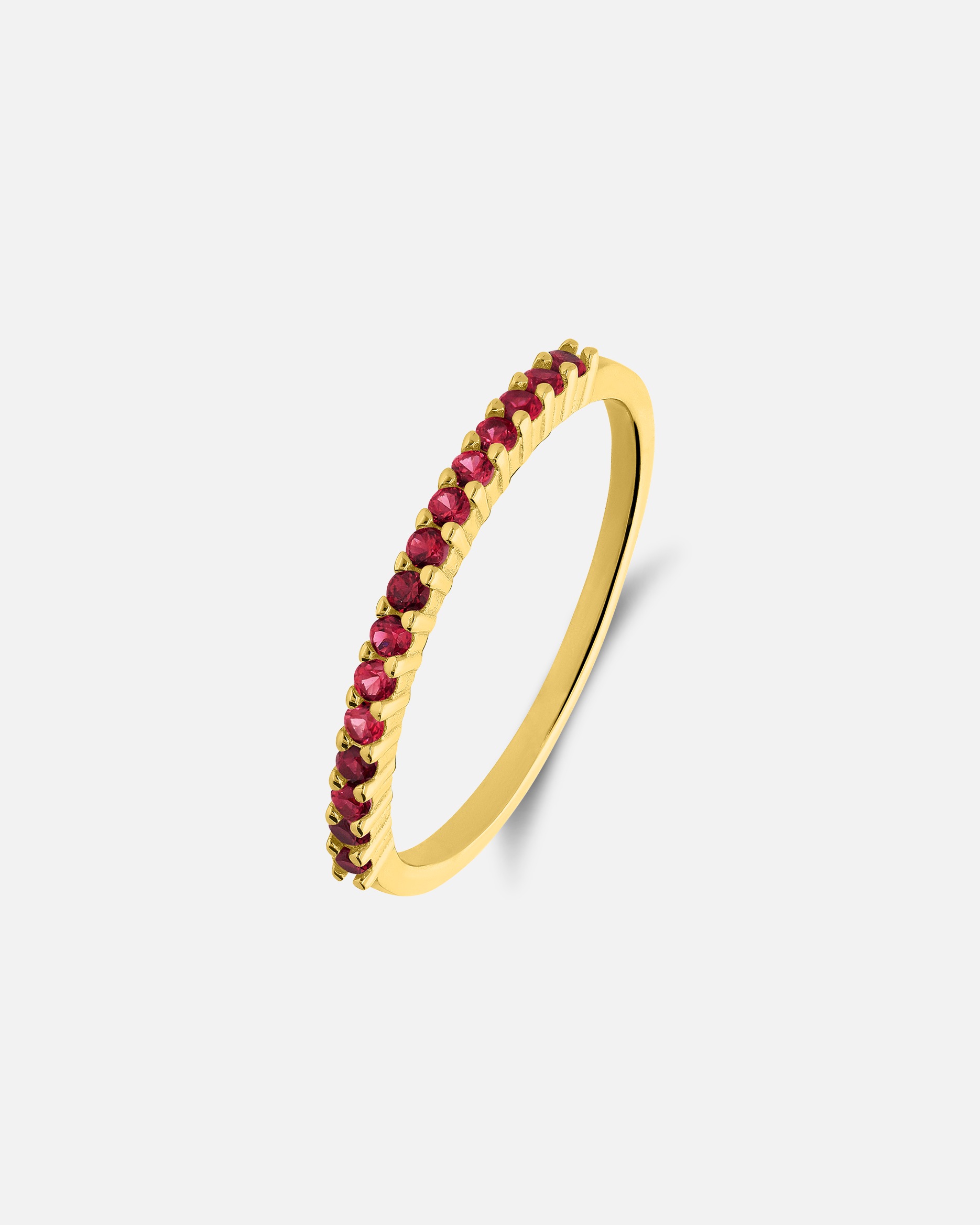 Ring für Weiblich Lucardi Ring 925 Silber - Gelbgold legiert Gold - 50mm