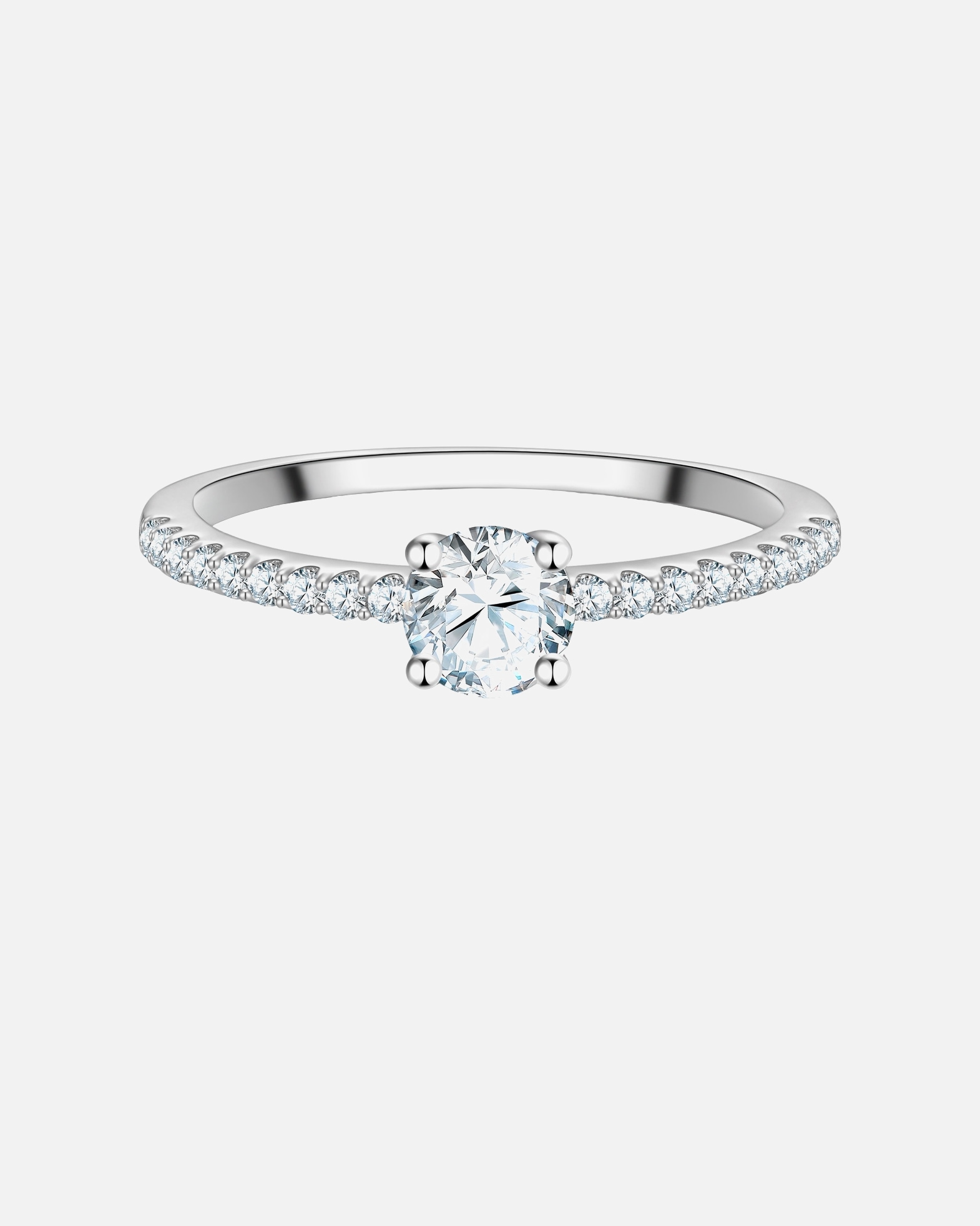 Ring für Weiblich Trilani Ring aus Sterling Silber in silber mit Zirkonia 50