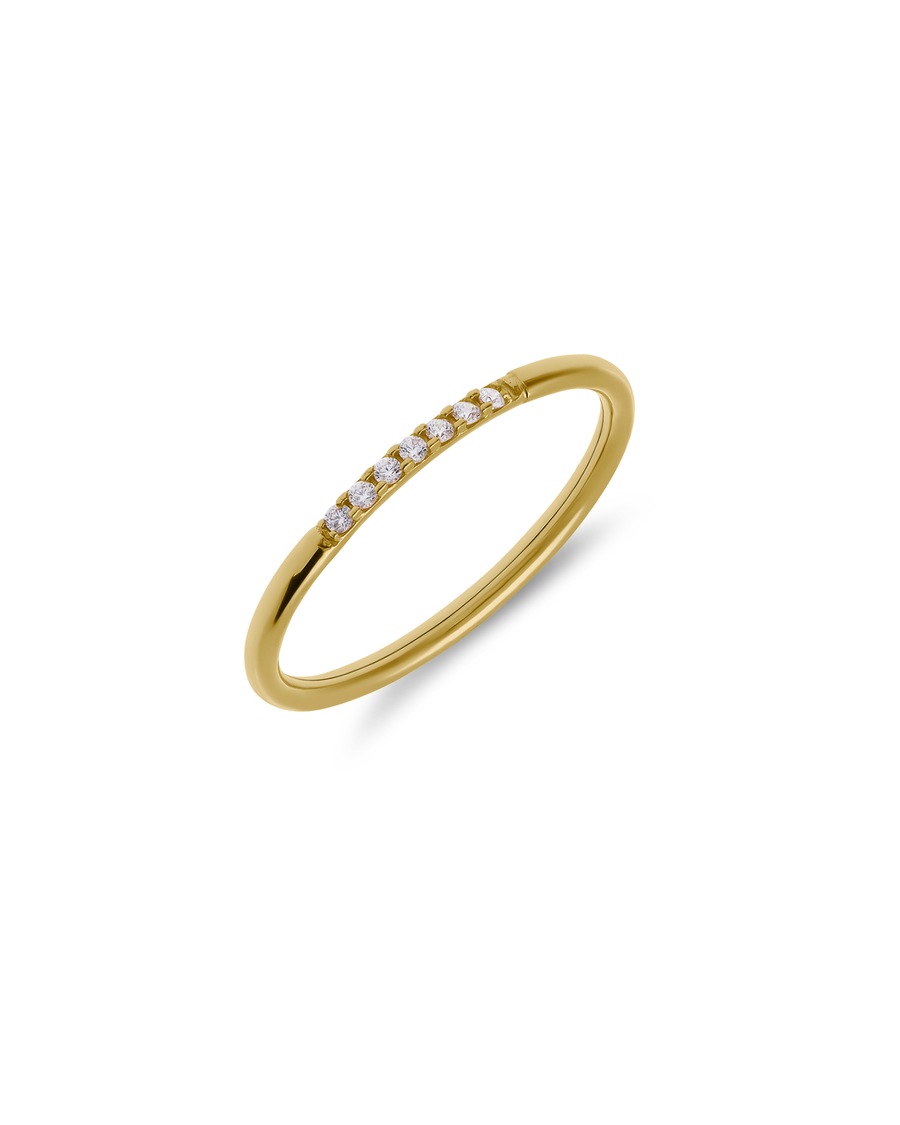 Lucardi Ring 375 Gold - Gelbgold legiert 53mm Damen